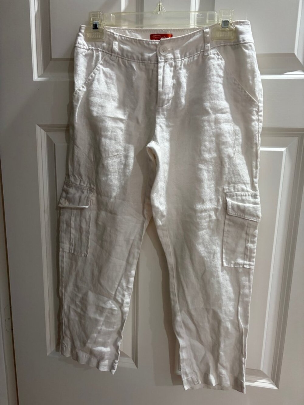 Tommy Bahama Relax Linen White Women Cargo Pants 2